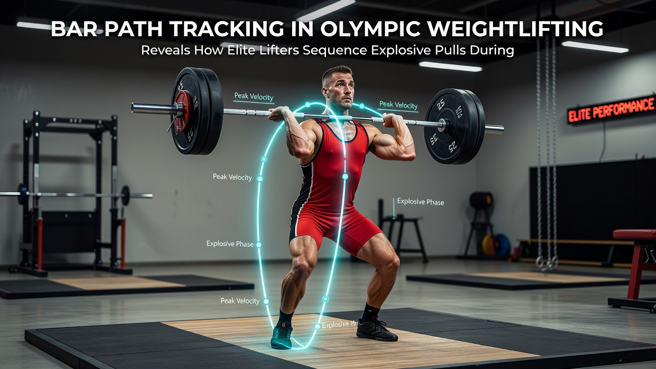Detailed bar path overlay comparing elite and sub-elite snatch pull sequences with velocity markers