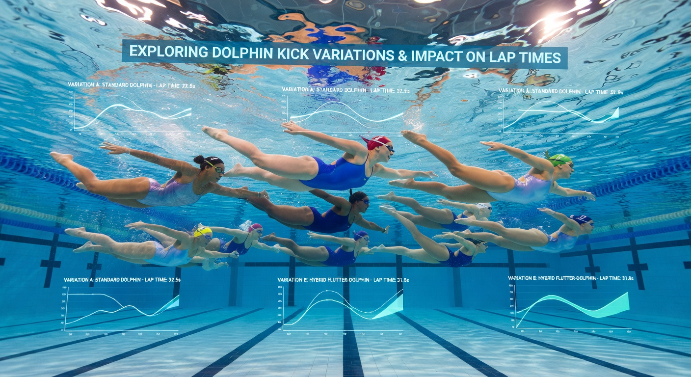Frame-by-frame breakdown of dolphin kick variations from synchronized swimming training tapes